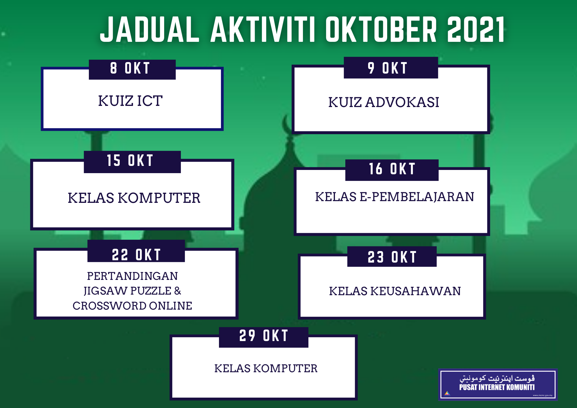 JADUAL AKTIVITI OKTOBER 2021