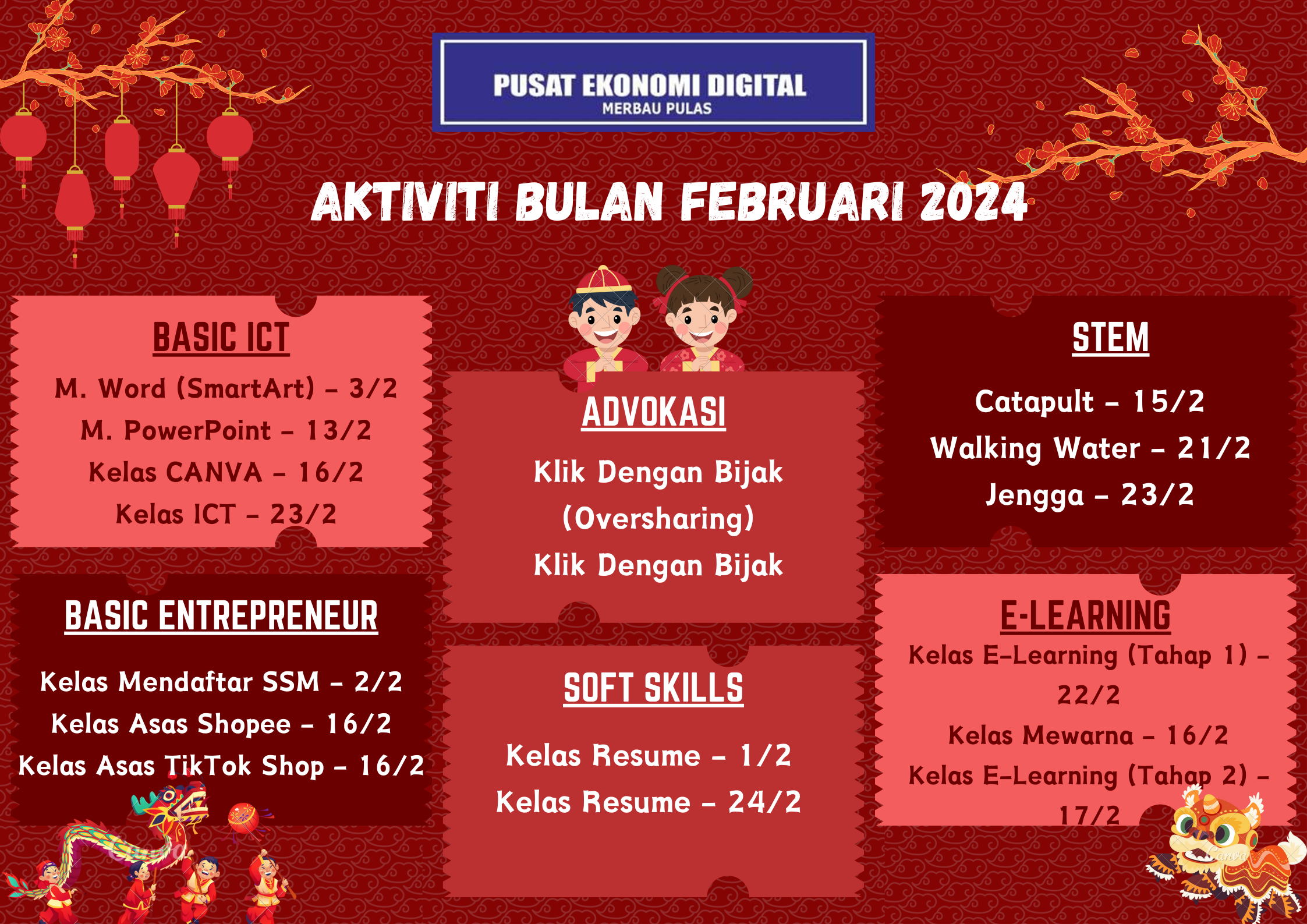 Aktiviti Bulan Februari 2024