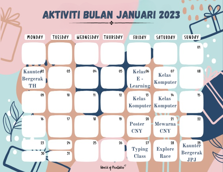 Aktiviti Bulan Januari 2023