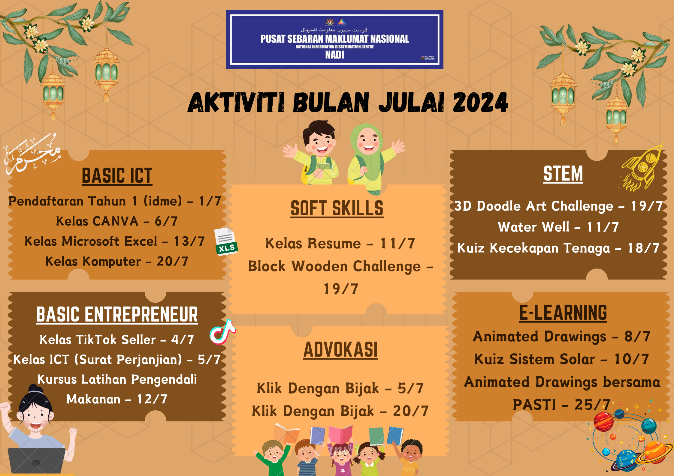 Aktiviti Bulan Julai 2024